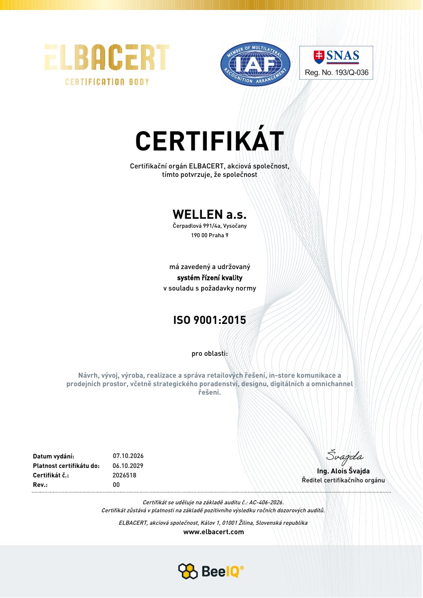 Náhled certifikátu ISO 9001
